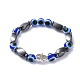 Mauvais oeil perles de résine bracelets extensibles BJEW-JB04460-1