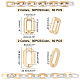 Superfindings 120pcs 4 anneaux de liaison en plastique de style ccb CCB-FH0001-09-4