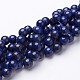 Grade A teints lapis lazuli naturelles perles brins X-GSR8mmC123-1