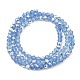 Cuisson des brins de perles de verre transparentes peintes DGLA-A034-J4mm-B09-2