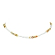 Halskette aus Glasperlen und Stretch-Armband SJEW-JS01285-2