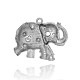 Elephant Alloy Resin Rhinestone Big Pendants TIBE-M001-85B-2