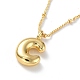 Initial Letter Brass Pendant Necklaces NJEW-A015-21G-C-1