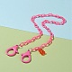 Персонализированные ожерелья-цепочки из абс-пластика NJEW-JN03220-08-4