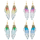 Anattasoul 4 pièces boucles d'oreilles pendantes en résine papillon dégradé 4 couleurs EJEW-AN0003-94-1