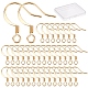 Creatcabin 1 Box 100 Stück echte 18 Karat vergoldete Ohrringhaken aus Messing KK-CN0001-79-1