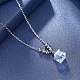 Trendy 925 Sterling Silver Pendant Necklace NJEW-BB30710-5