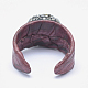 Snakeskin Leather Cuff Rings RJEW-P066-15A-3