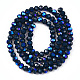 Electroplate Opaque Solid Color Glass Beads Strands EGLA-A034-P4mm-L22-2