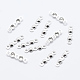 925 Sterling Silber Perle Spitzen Knoten Abdeckungen STER-K167-002A-S-2
