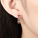 Deux brins laiton zircone cubique boucles d'oreilles créoles EJEW-BB16135-7