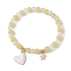 Verre rond perles bracelets extensibles BJEW-JB09909-02-1