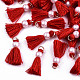 Polycotton(Polyester Cotton) Tassel Pendant Decorations FIND-T052-13I-1