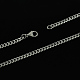 304 Stainless Steel Curb Chain Necklaces STAS-S029-04-2