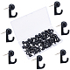 GORGECRAFT 1 Box 50Pcs Push Pin Hooks Plastic Black Thumb Tacks Hanging Wall Heads Pins Cork Board Hanging Picture Frame Hook Nails Hanger for Bulletin Map Photos Home Office Supplies FIND-GF0002-04B-1