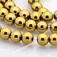 Round Non-magnetic Synthetic Hematite Beads Strands G-P061-62G