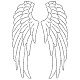 CREATCABIN Wings Rhinestone Iron on Decal Bling Angel Iron on Transfers Patches Decals Hot fix Appliques Repair Heat Transfer Glitter for T-Shirt Bags Clothes Letters Hats Party Silver 11.8x8.7Inch DIY-WH0508-002-1