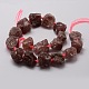 Natürlichen Erdbeere Quarz Nuggets Perlen Stränge G-E329-03-2