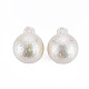 Electroplated ABS Plastic Imitation Pearl Pendants X-KY-T023-004-4
