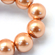 Backen gemalt pearlized Glasperlen runden Perle Stränge HY-Q003-4mm-33-3