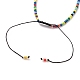 Регулируемые нейлоновые шнур плетеный браслеты из бисера BJEW-JB05625-5