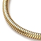 Placcatura ionica (ip) 304 collana a catena serpente rotonda in acciaio inossidabile NJEW-D045-13G-2