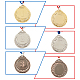 Globleland 6 pz 3 colori medaglie in lega di zinco NJEW-GL0001-01-4