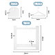 Superfindings soporte de exhibición de aretes de acrílico transparente con 10 Uds. Perchas para abrigos EDIS-FH0001-07-2