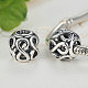 925 Thai Sterling Silver Hollow Infinity Ball European Beads STER-FF0001-033-3