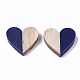 Resin & Wood Two Tone Cabochons X-RESI-R425-04-3