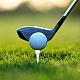 Chgcraft 100 個プラスチックゴルフティーキノコヘッドゴルフティー耐久性のあるスタンド屋内と屋外のゴルフ練習場  ホワイト AJEW-CA0003-40-5