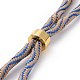 Bracelets argentés en corde de nylon MAK-C003-03G-20-2