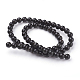 Natürlichen Obsidian Perlen Stränge G-G099-6mm-24-2