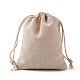 コットンラッピングポーチ巾着袋  ギフトサシェバッグ  モスリンバッグ再利用可能なティーバッグ  小麦  14x11cm ABAG-R011-12x15-3