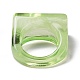 透明アクリル指輪  天然石風  薄緑  usサイズ8 3/4(18.7mm) RJEW-T010-10B-3