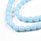 Chapelets de perles en verre opaque de couleur unie GLAA-N045-002-A07-5