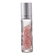 Botellas de bola de rodillo de cuentas de chip de cuarzo rosa natural AJEW-H101-01G-1