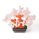 Schegge di quarzo rosa naturale albero dei soldi bonsai display decorazioni DJEW-B007-08F-3
