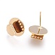 Brass Stud Earring Findings KK-O104-01G-NF-2