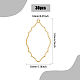 Chgcraft 真鍮ビッグペンダント  ウェーブの花のチャーム  ゴールドカラー  52x30x0.5mm  穴：1.8mm  30個/箱 FIND-CA0008-04-2