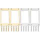 FINGERINSPIRE 4 Pcs Flat Metal Humbucker Pickup Mounting Ring Set Gold & Sliver Bridge Neck Pickups Cover Frame with Screws Electric Guitar Pickup Frame Replacement Alloy Humbucker Cover Part AJEW-FG0001-81-1