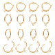 arricraft 20 Pcs Real 14K Gold Plated Lever Back Earrings Huggie Hoops FIND-AR0002-22-1