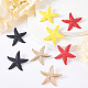 ANATTASOUL 4 Pair 4 Colors Alloy Starfish Dangle Stud Earrings with 304 Stainless Steel Pins EJEW-AN0004-47-7