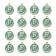 Golden Plated Alloy Enamel Charms X-ENAM-S118-05F-2