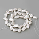 Hebras de perlas keshi de perlas barrocas naturales PEAR-R065-28-2