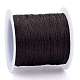 ポリエステル編組メタリック糸  DIYの編みこみのブレスレット作りと刺繡のために  ココナッツブラウン  0.4mm  6プライ  約54.68ヤード（50m）/ロール OCOR-I007-B-43-2