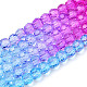 Chapelets de perles en verre transparente   GLAA-E036-07O-2