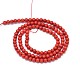 Natural Coral Round Beads Strands CORA-L037-01B-2