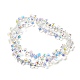 AB Color Plated Electroplate Transparent Glass Beads Strands EGLA-M030-01A-AB01-2
