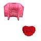 Valentine's Day 3D Embossed Rose Love Heart Candle Molds SIMO-H015-04-1